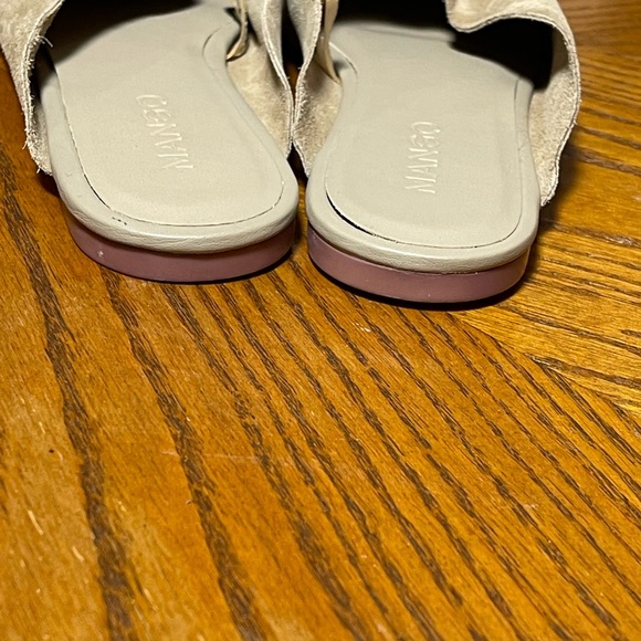 SOLD Mango women suede leather mules beige Sz 39 EU - Picture 15 of 16